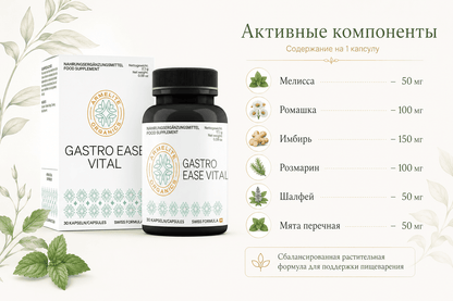 Armelite GastroEase Vital 30 Kapseln Inhaltsstoffe