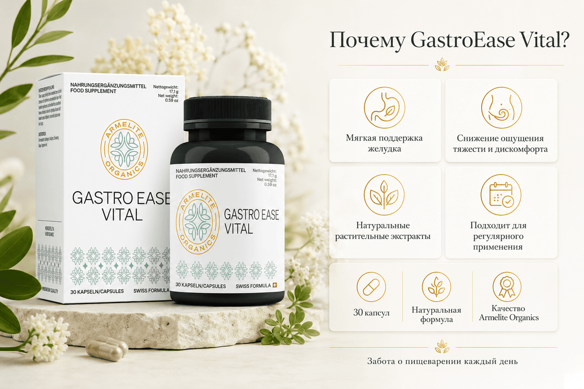 Armelite GastroEase Vital 30 Kapseln Verpackung und Produktinformationen
