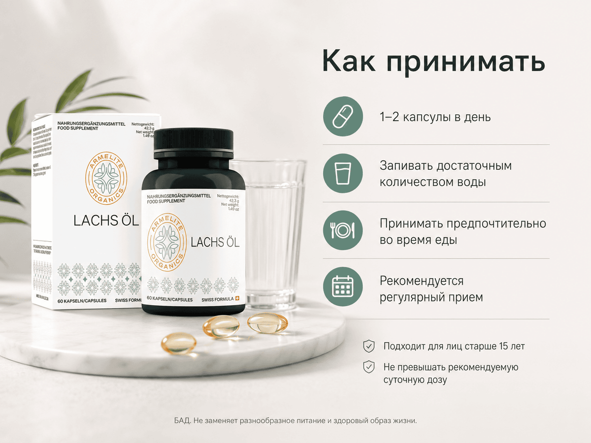 Armelite Lachsol 60 Kapseln Inhaltsstoffe und Supplement Details