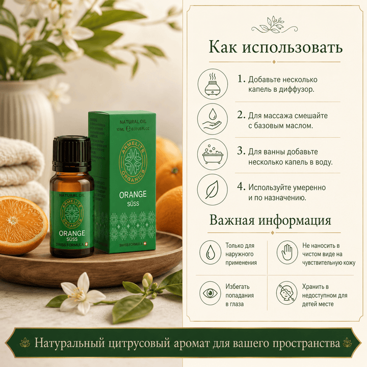 Armelite Orangenöl 10 ml Anwendung und Gebrauch