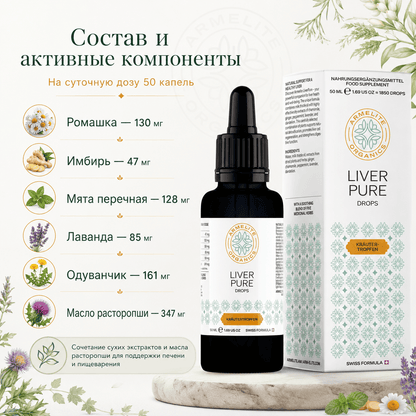 LiverPure Kräutertropfen 50 ml Inhaltsstoffe