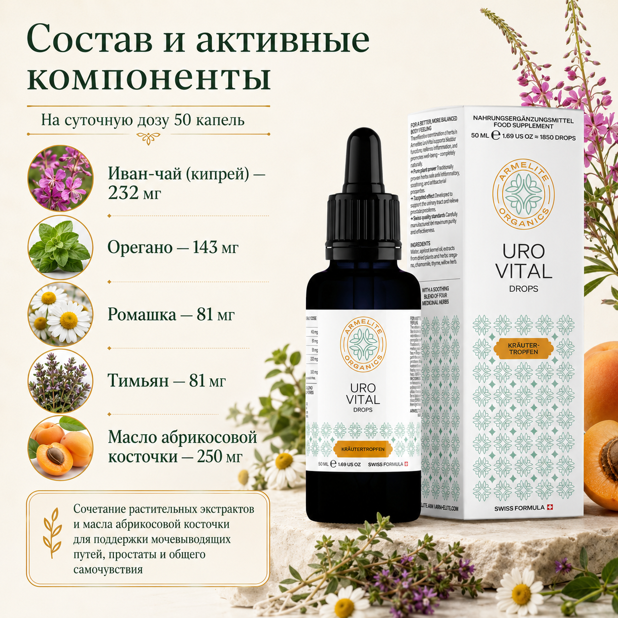 Травяные капли UroVital 50 мл